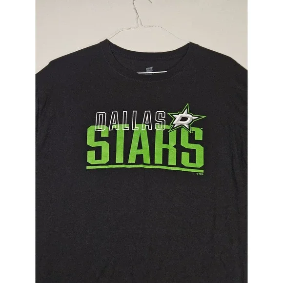 Hanes Comfortsoft Heavy Weight Dallas Stars Black NHL short sleeve shirt XL - Picture 4 of 12